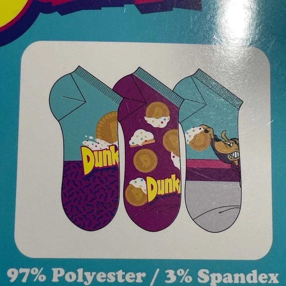 Dunkaroos no show socks shoe size 4-10 new in package.